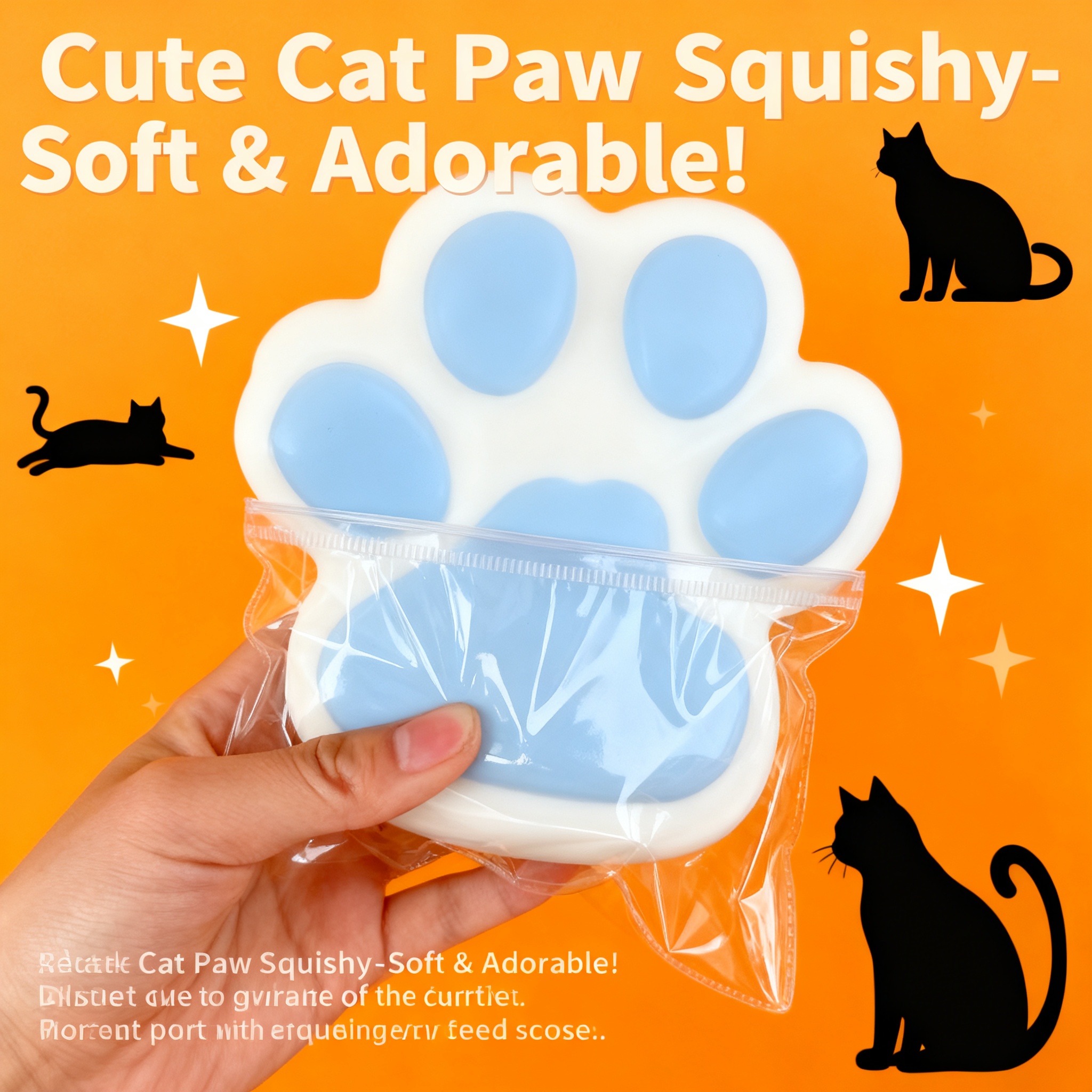 Cat Claw Bark - Large Silicone Cat Paw Squeeze Toy