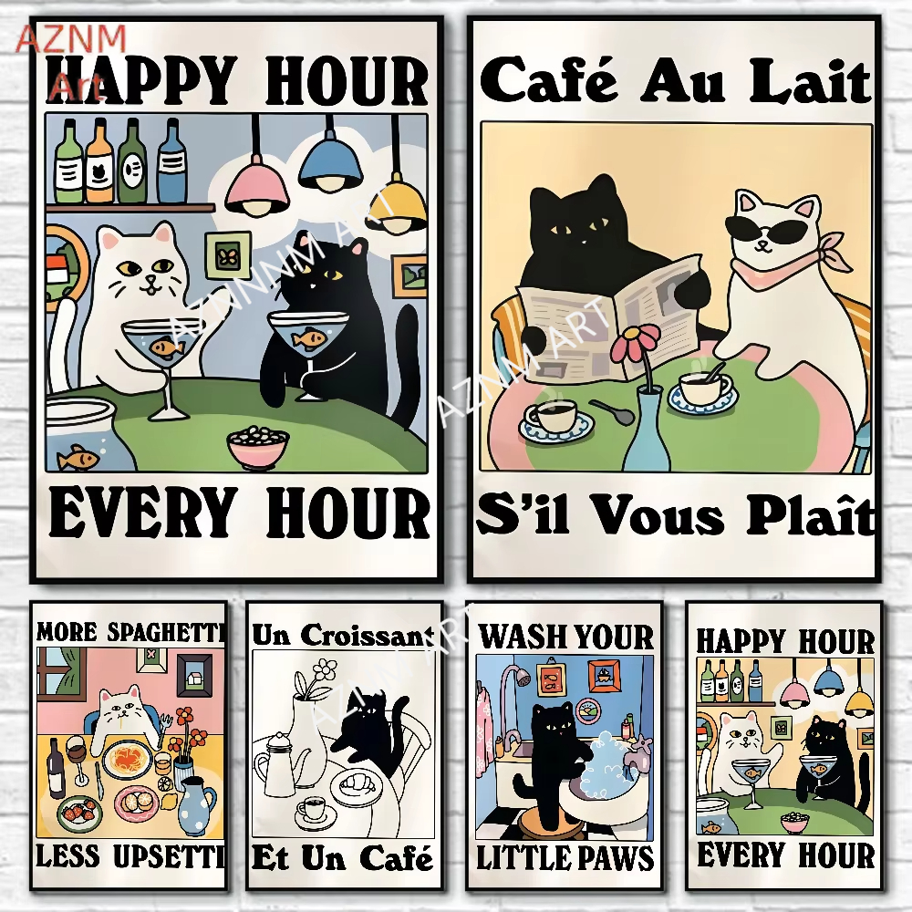 1PC Wash Your Paws Cat Poster  - Cat Claw Bark incelemesi ve fiyatı